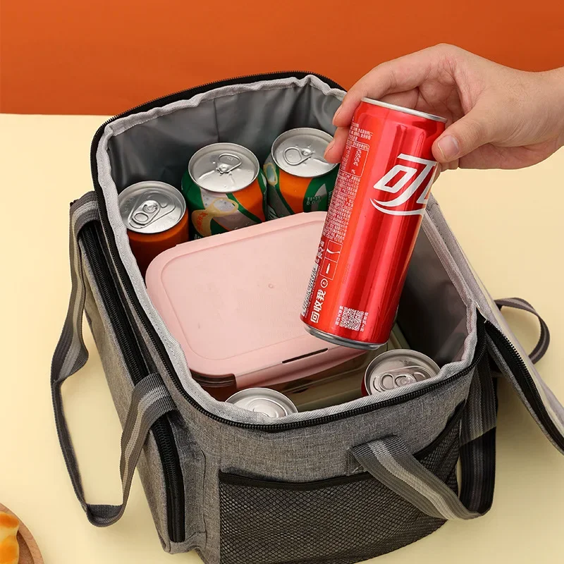 14L Outdoor Cooler Lunch Bag Camping Picnic Drink Thermal Insulated Case Lunchbox Bag Waterproof Food Shoulder Strap Thermos Box