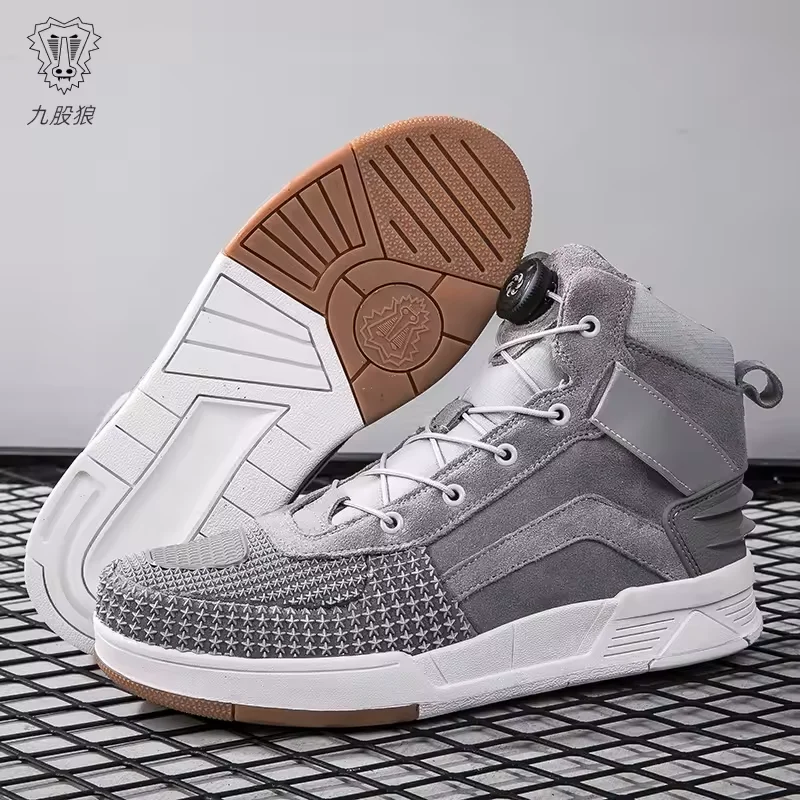 JG.WOLVES Brown Men's Sneakers Breathable Casual Motorcycle Boots Women Motorcyclist Shoes Motocross Boots Motorcycle Supplies