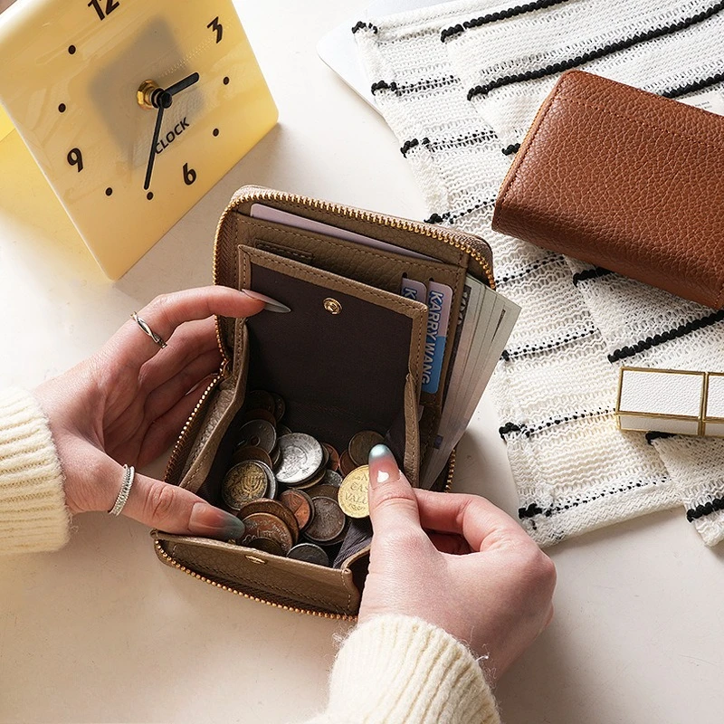 Women's Genuine Leather Card Holder Wallet Large Capacity Coin Storage Multi-Card Slots Protection Coin Money Card Holder purse