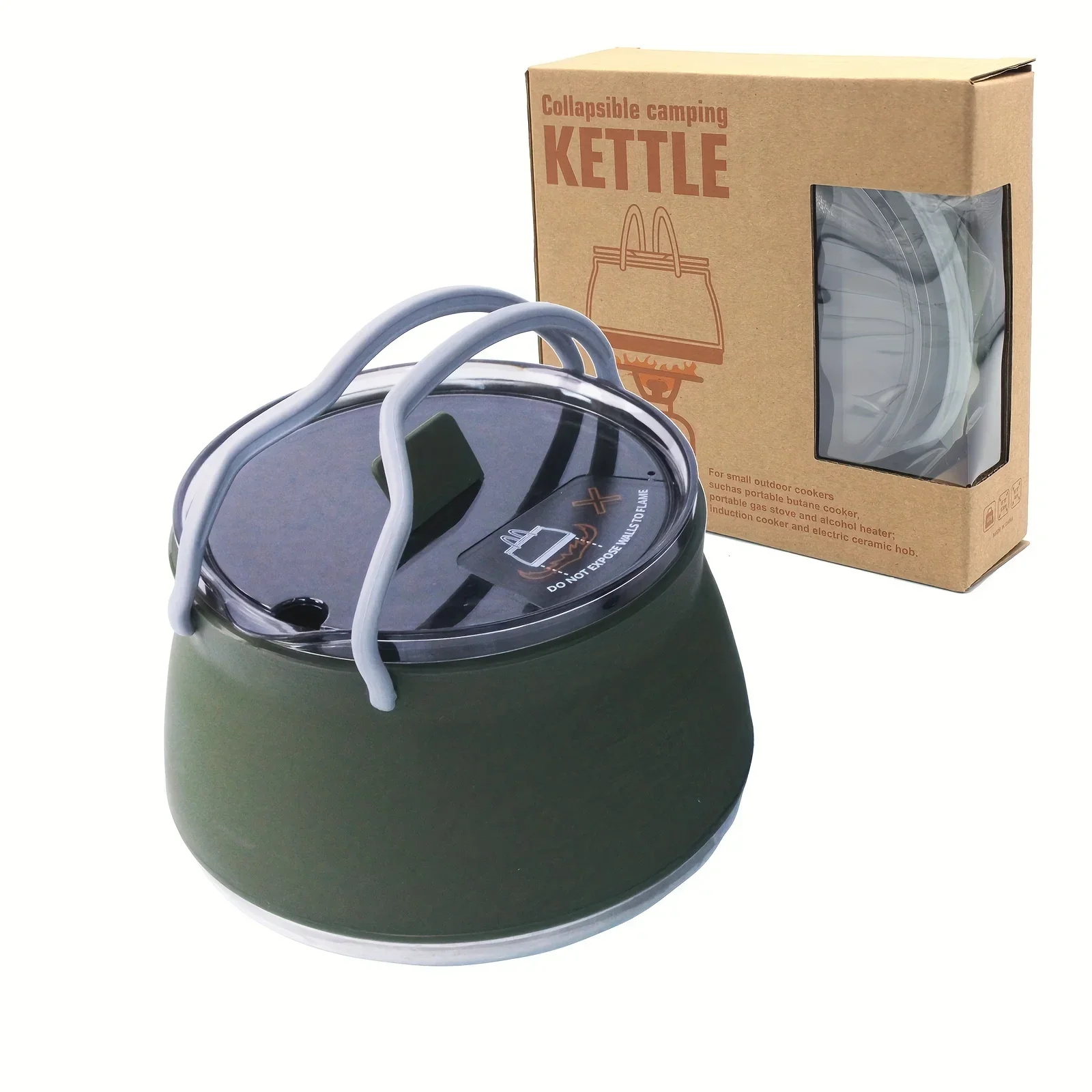 Collapsible Camping Kettle For Hiking, Backpacking & Outdoors, Folable Pot With Lid image 5