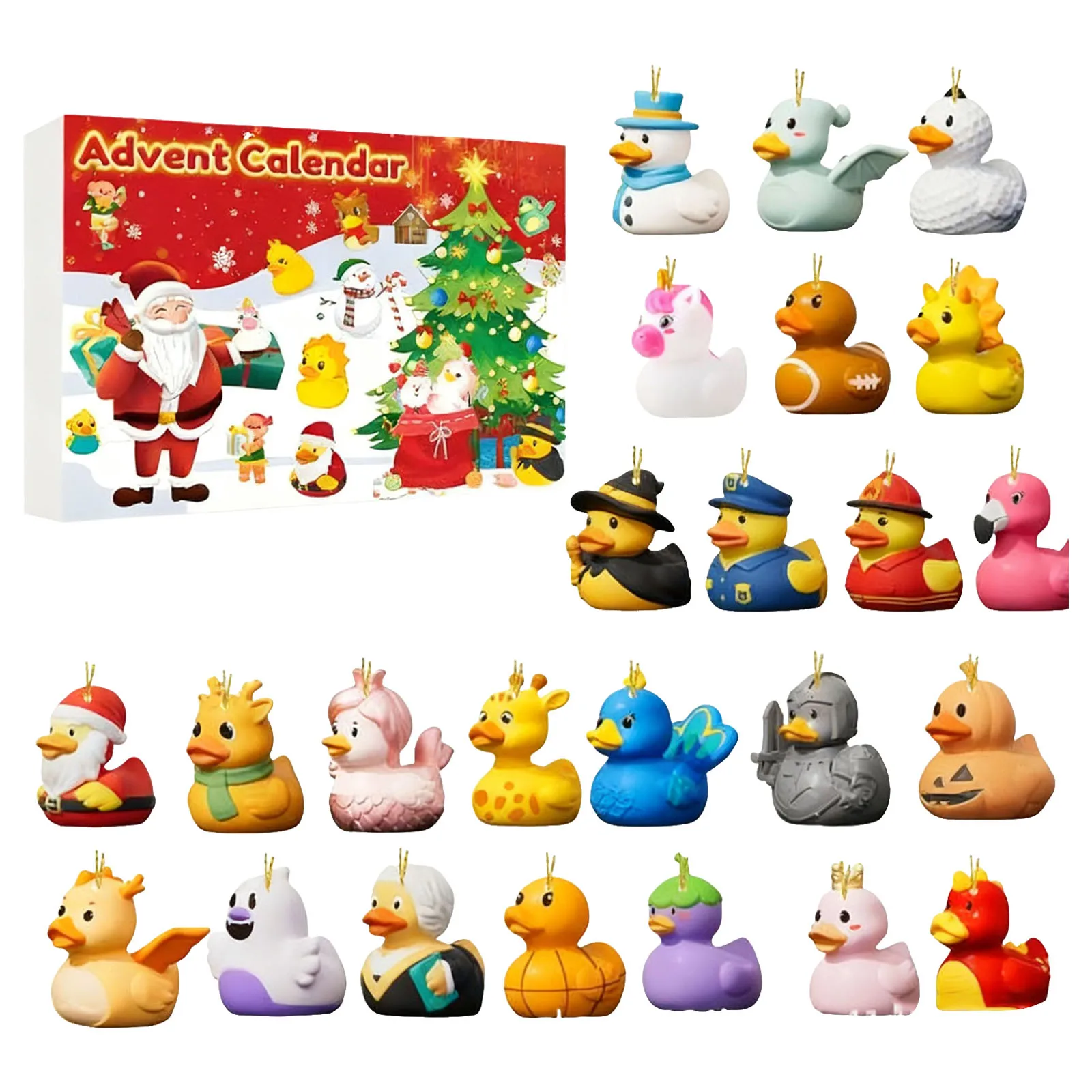 Decorações de natal 2025 calendário do feriado contendo 24 dias 2d acrílico pingentes planos adequado decoração de suspensão de árvore de natal