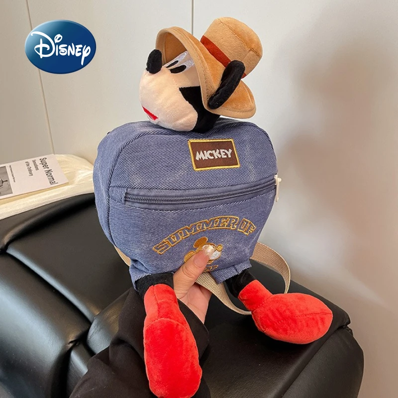 

Новая плюшевая кукла Disney с Микки Маусом, милая детская кукла с героями мультфильмов, сумка через плечо, модная детская сумка для отдыха