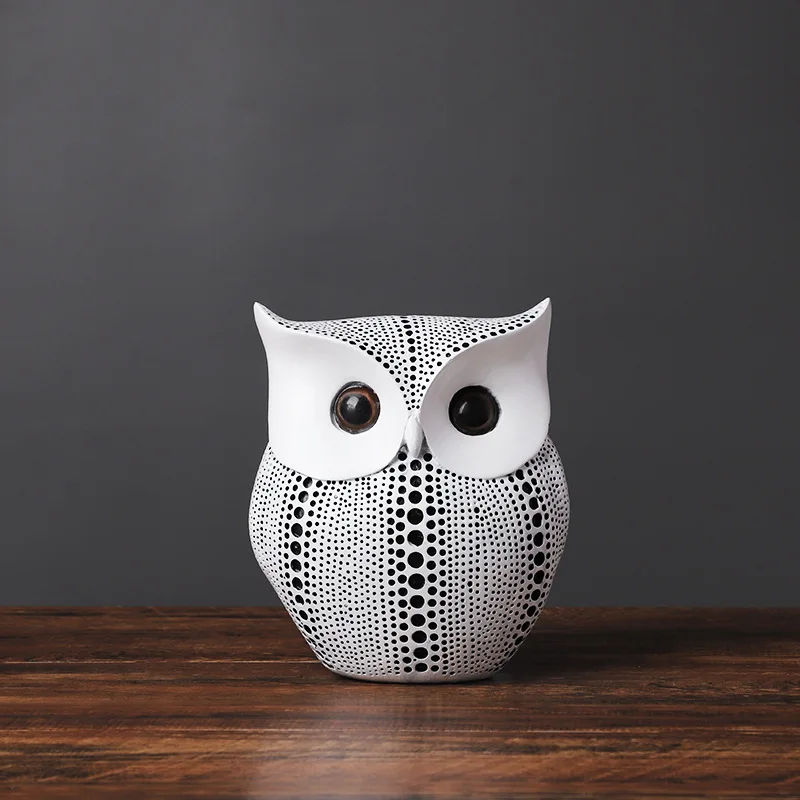 

Creative Wave Point Owl Crafts Ornament Living Room Office Model Room Resin Home Furnishings Gift Ornament