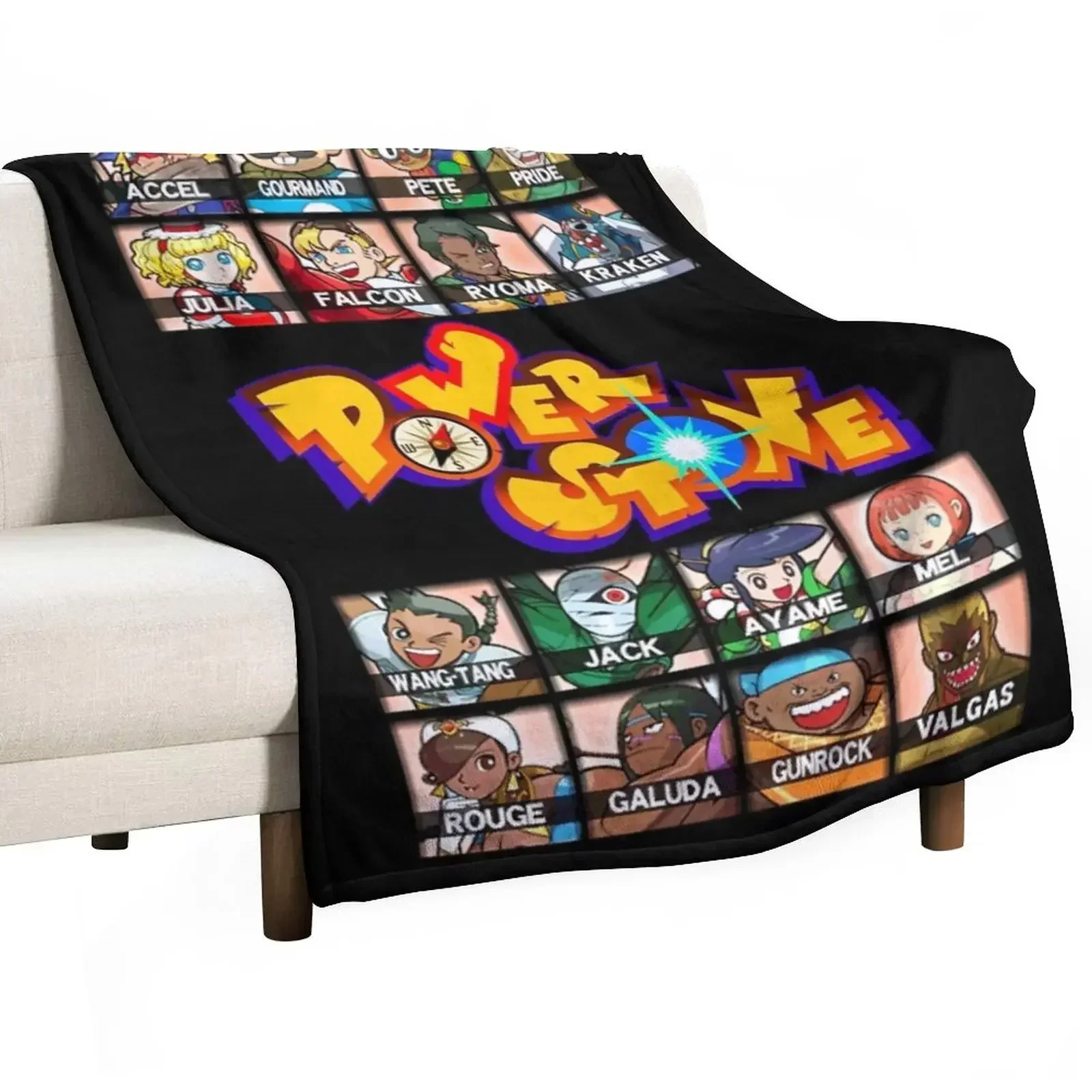 Power Stone characters Throw Blanket Summer Beddings for sofa Beach Blankets