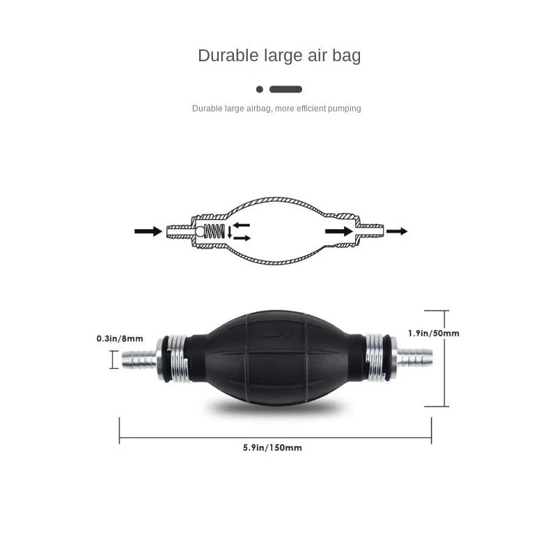 Handy Manual Gas Oil Pump Car Fuel Pump Hand Straw Pump Durable for Liquid Gasoline Tuning Fuel Gasoline Diesel Pump