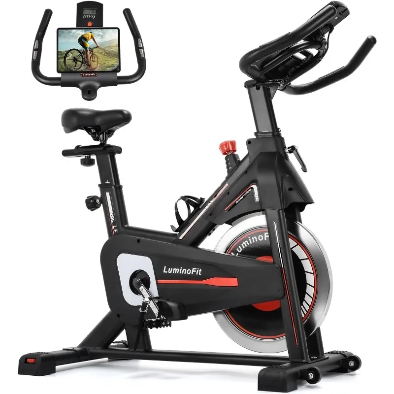 

Exercise Bike, Stationary Bikes for Home with 330lbs Weight Capacity, Indoor Cycling Bike with Silent Belt Drive System