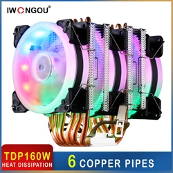 CPU Cooler 6 Heatpipes Cooling Master Computer Radiator PWM 3Pin/4Pin Ventilador 90mm Processor Cooler Intel LGA 2011