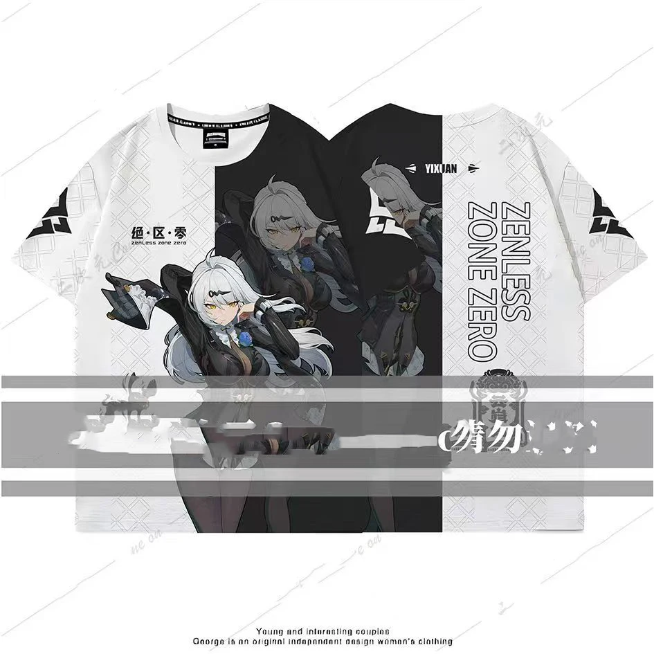 2026 New Yi Xuan Cissia Cosplay T-Shirts Game Zenless Zone Zero 3D Anime T Shirts Harajuku Short Sleeve Y2k Tops Summer Clothing