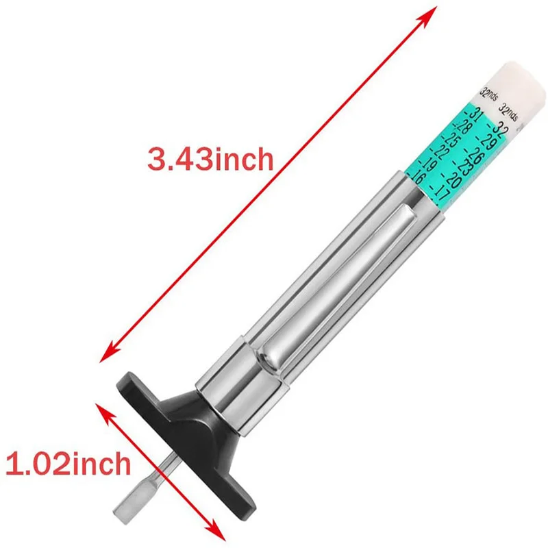 Car Tyre Tire Tread Depth Gauge Meter Auto Tire Wear Detection Measuring Tool Color Coded Digital Caliper Monitoring System