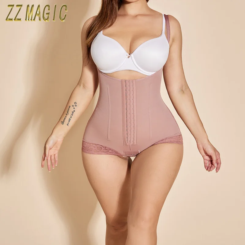 Women's Corset Modeling Waist Trainer Slimming Underwear Tummy Control Shapewear with Bone Open Crotch fajas Colombian Girdles