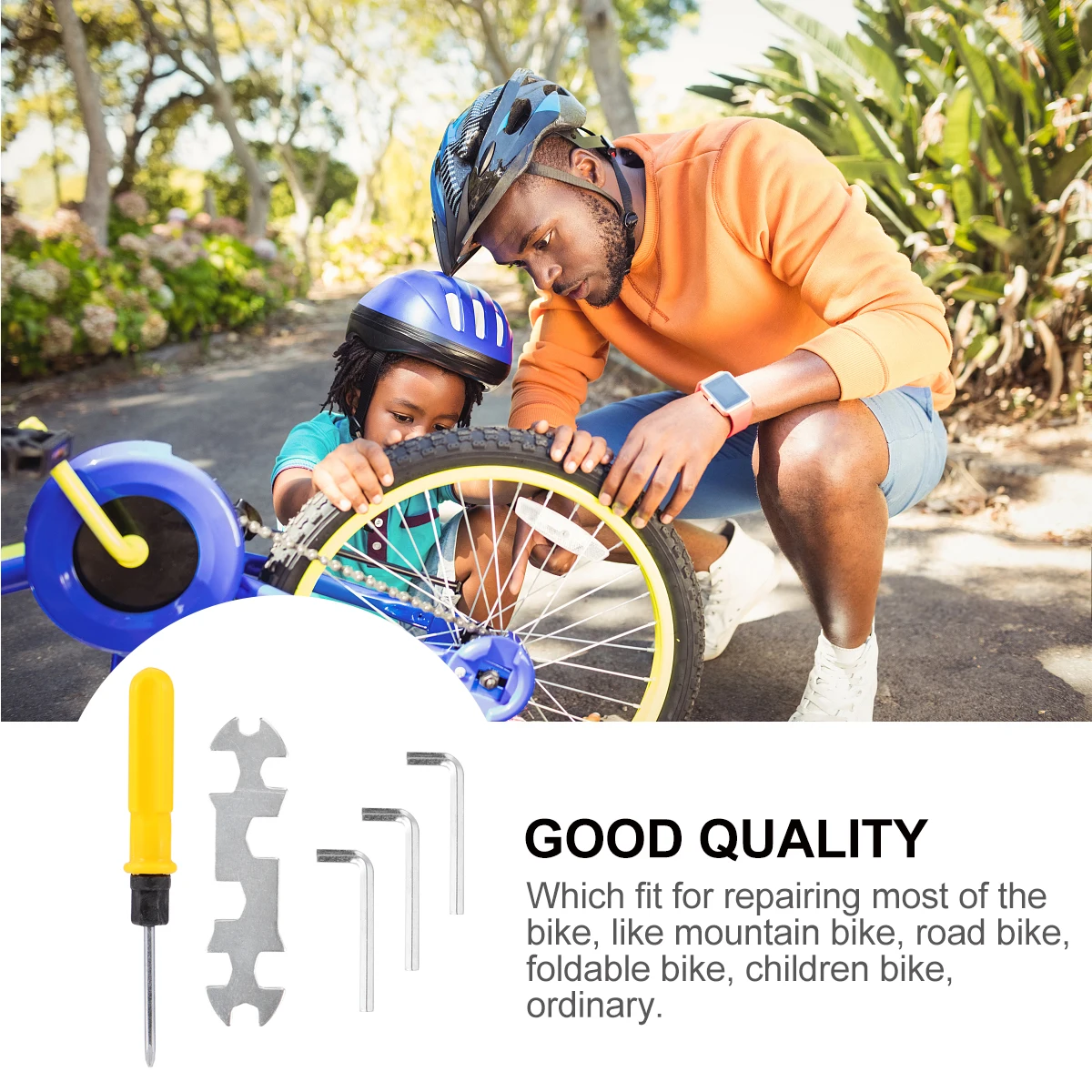 

Multipurpose Bike Tool Kit High Quality Durable Repair Set for Mountain Road Foldable Children Bikes Maintenance Fix Steel