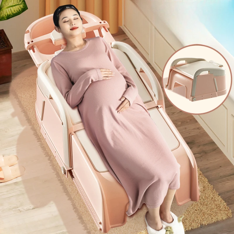 Bed Shower Shampoo Chairs Home Stool Head Spa Hair Wash Shampoo Chairs Lounge Artifact Massageador Barbeiro Furniture QF50SC