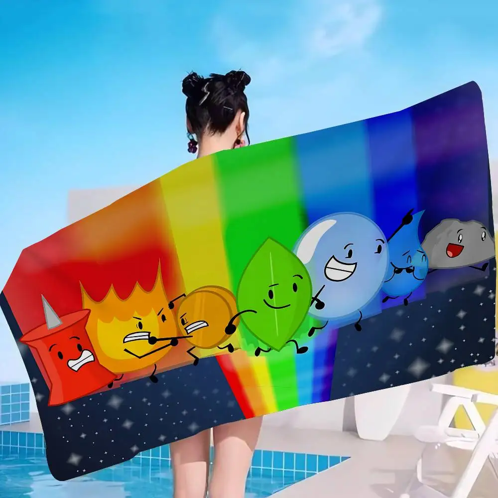 Animation Game B-Bfdi B-Battle For D-Dream I-Island Microfiber Printed Beach Towel Mountain Climbing Yoga Swimming Running Towel