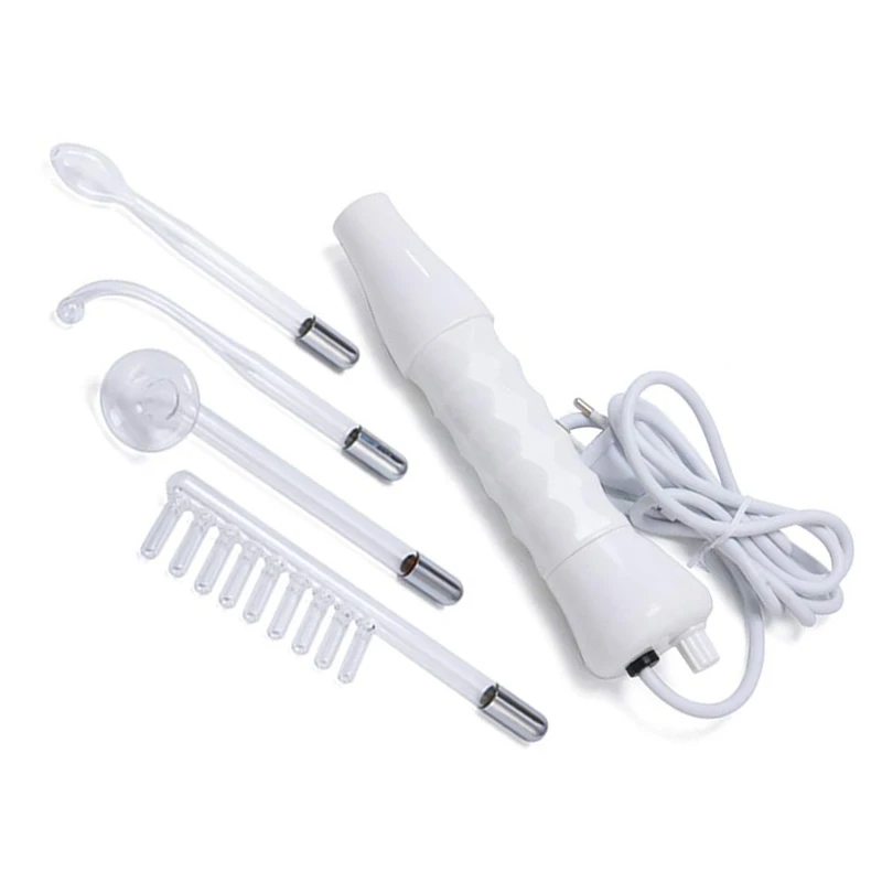 High Frequency Electrode Rod With 4 Neon Light Electric Therapy Glass Tubes Portable Acne Elimination Beauty Device