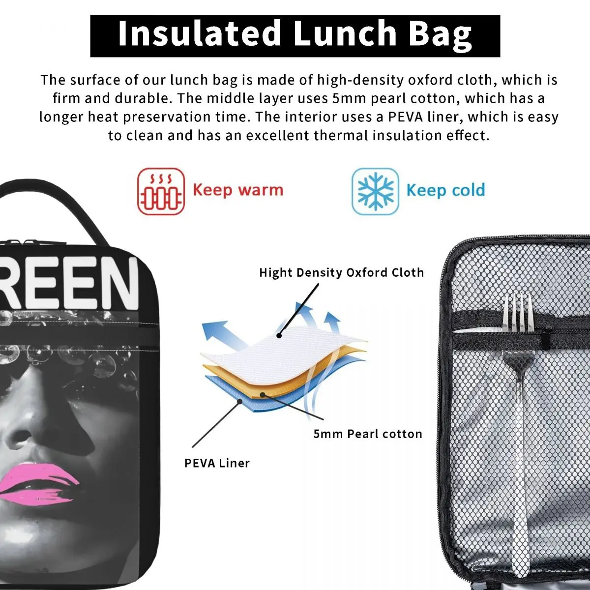 Loreen Eurovision 2025 Insulated Lunch Bags Food Bag Portable Cooler Thermal Bento Box For Work