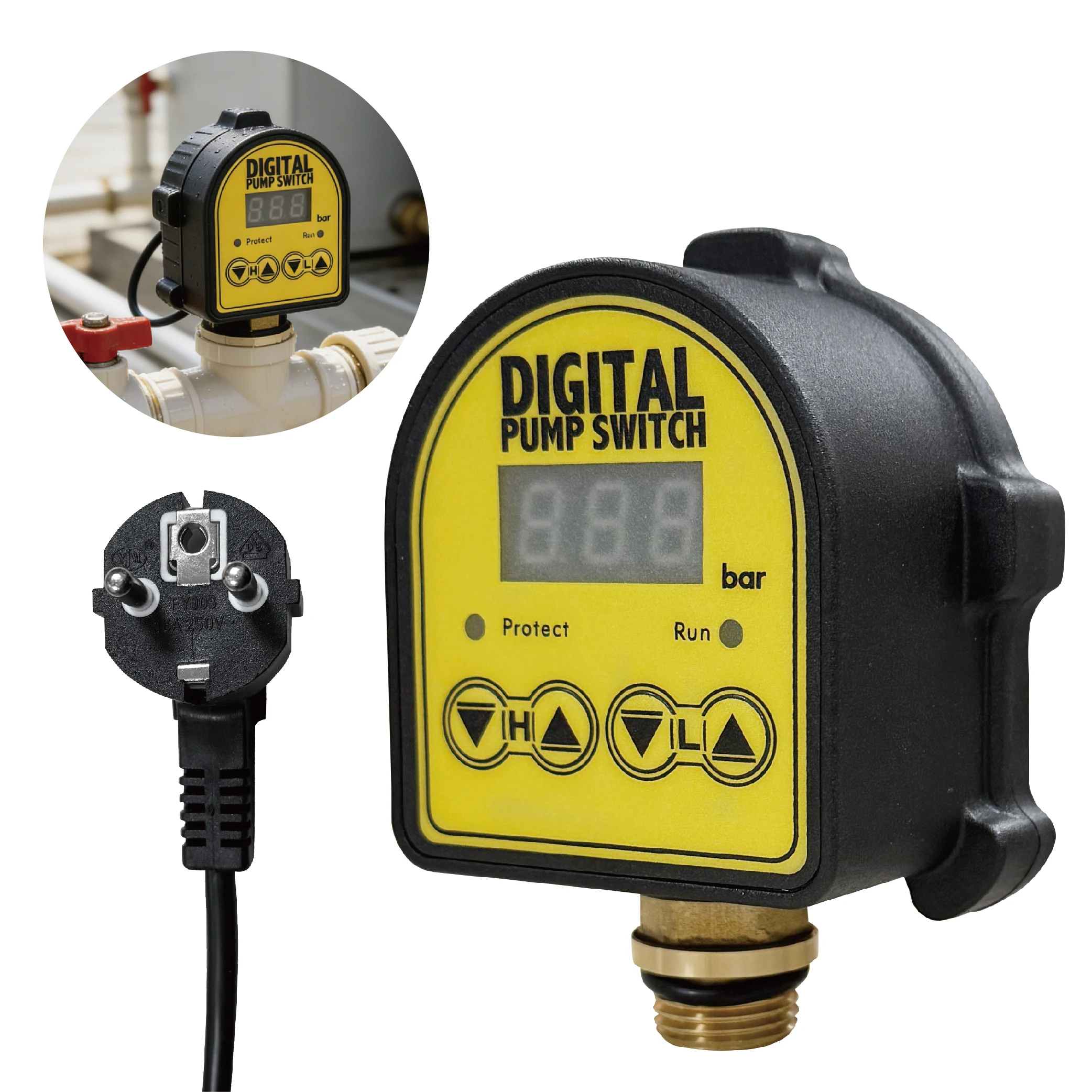 

Digital Pump Switch Pressure Controller Switch 0-10Bar Digital Automatic Water Pump On/OFF 220V Digital Automatic Air Pump