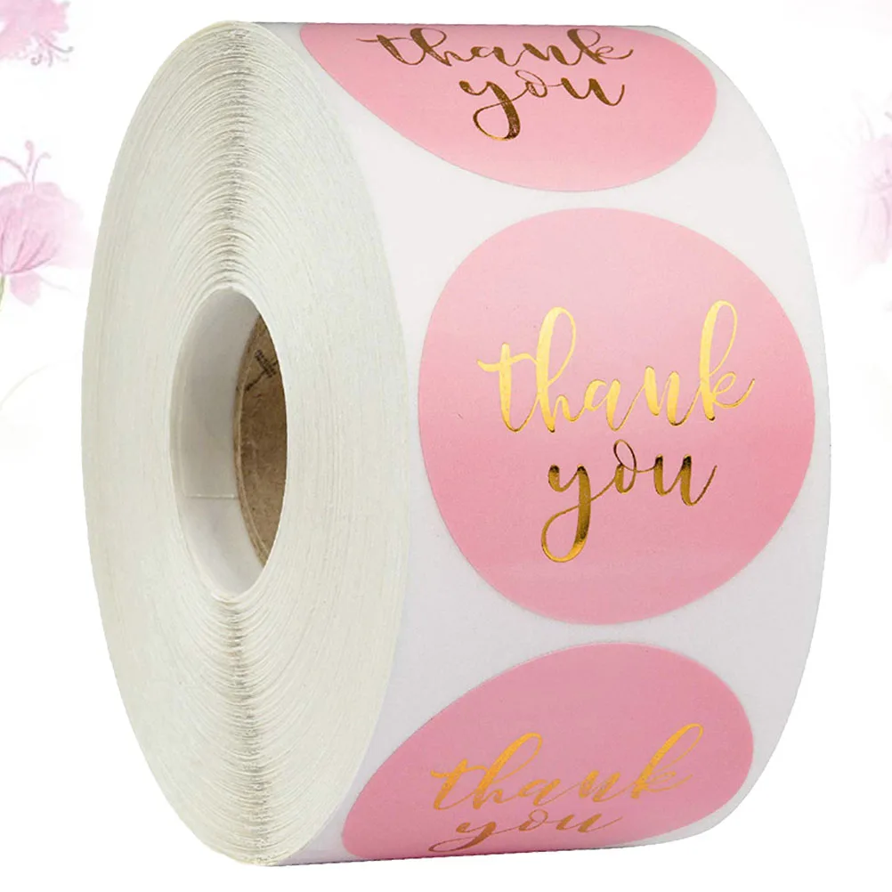 

500pcs Thank You Adhesive Packaging Sealing for Weddings Parties Adhesive Sticker Custom Label Vivid Colors Reliable Quality