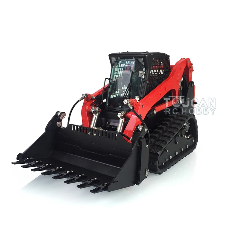 US Stock LESU RTR 1/14 RC Hydraulic AoueLT5 Skid-Steer Loader Metal Model Lights Radio Control Battery Charger Construction Toy