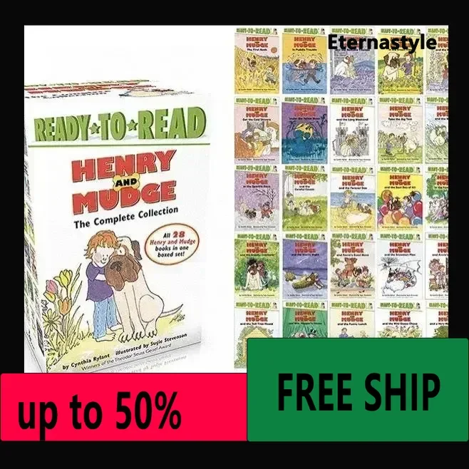 Hot Books of28 Volume Ready To Read Henryand Mudge English Child Book Learning and Education Picture Books for Ages 3To 6