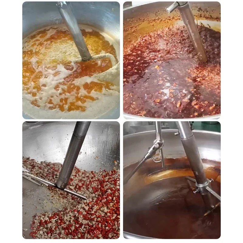 

Semi-automatic hot pot base stir-fry machine, red bean paste bun filling, meat sauce, milk tofu stirring sandwich planetary fryi