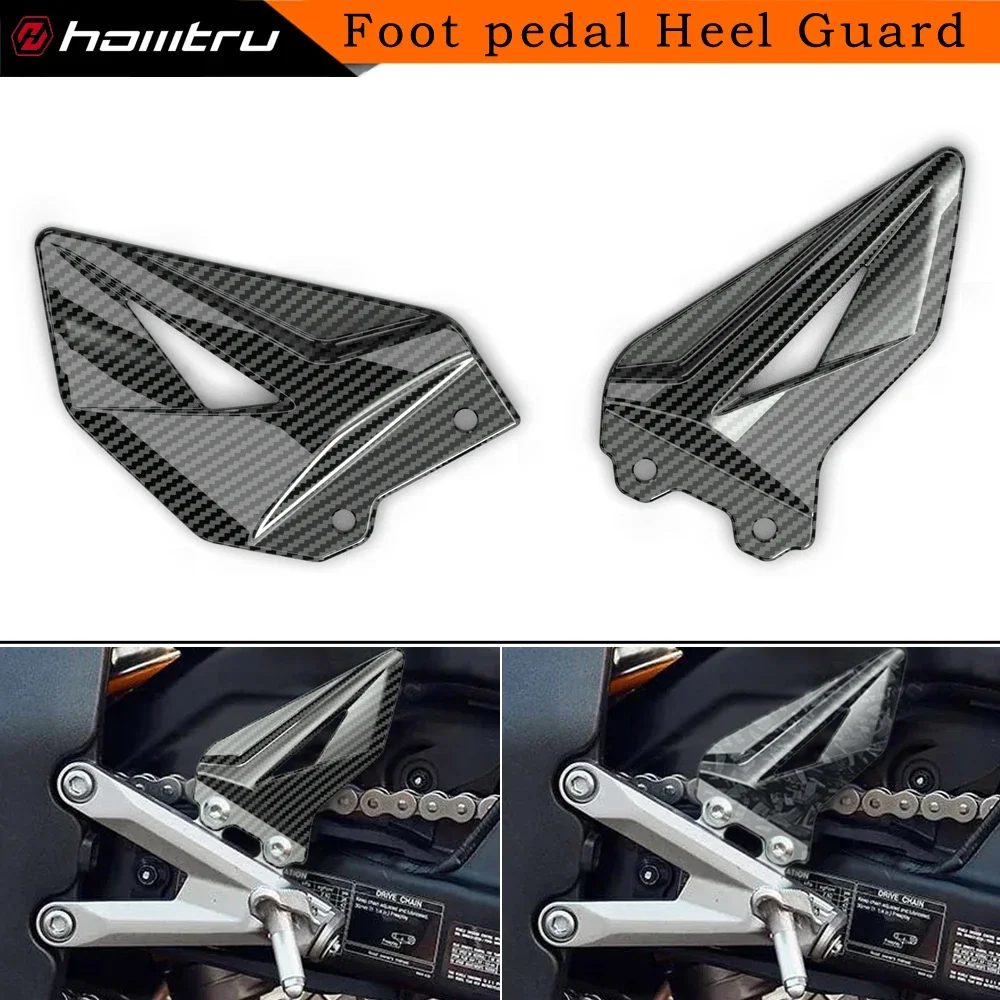 

Carbon-look Motorcycle Accessories Heel Guard Plates Foot Rests For Honda CBR1000RR CBR1000 RR 2008-2024