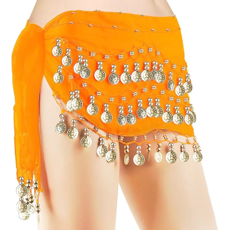 

72 Coins Layered Belly Dance Hip Scarf Skirt Belt for Stage Show Party Performance