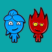 Cartoon Game Enamel Pin Cute Fireboy Watergirl Brooches Backpack Accessories Bags Badge Lapel Jewelry Ice Fire Gift for Kids