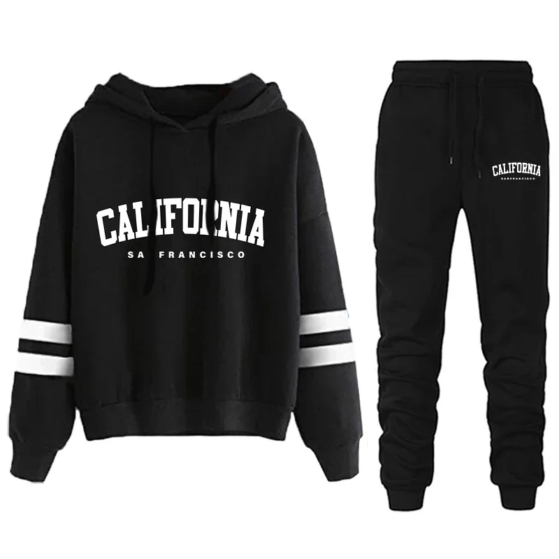 

Осенне-зимний женский спортивный костюм с принтом, цельный свитшот, спортивные штаны, повседневные офисные домашние толстовки, брюки, уличная женская одежда