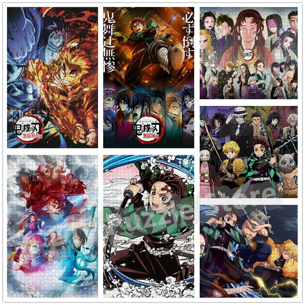 

Сборные пазлы DIY: персонажи аниме «Истребитель демонов» — Иноске Хашира, Томиока Гию. Развивающие головоломки для снятия стресса.