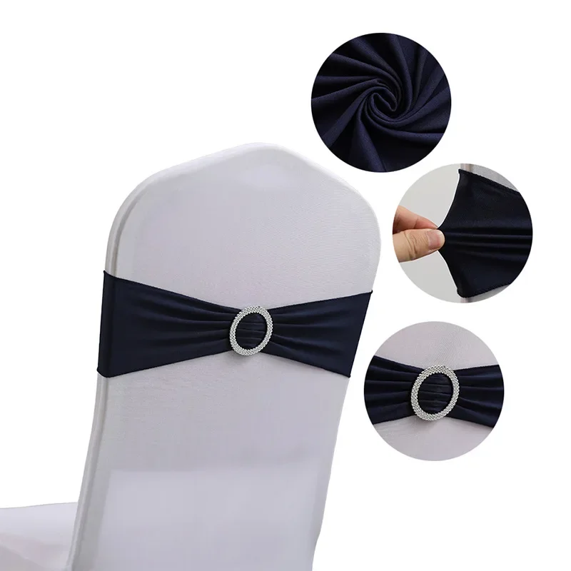 

10/100pcs Stretch Chair Knot Country Wedding Decoration Buckle Sashes Back Cover Mariage Hotel Banquet Home Chair Seat Ribbon