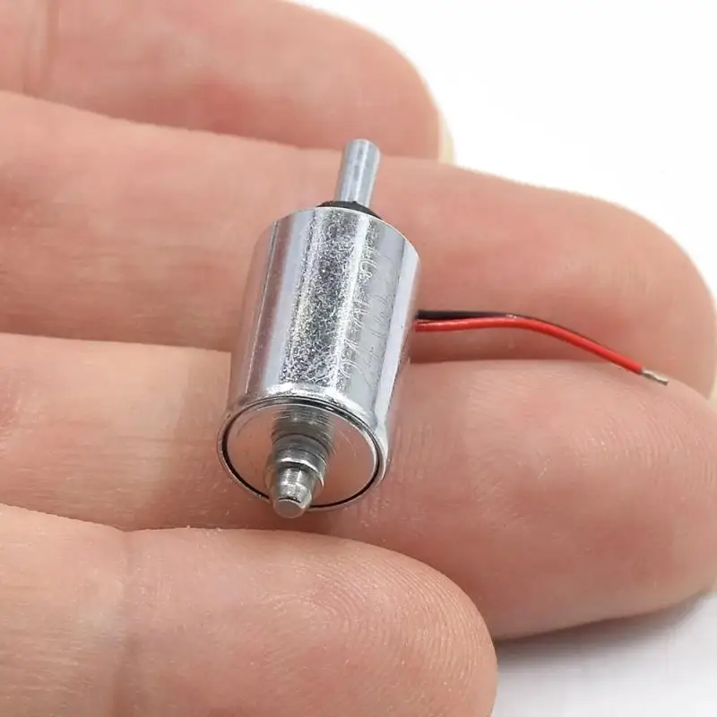 Dc 7.4v 9v 12v mini redondo 10mm cilindro sucção push-pull tipo solenóide linear eletroímã diy bloqueio de impressão digital