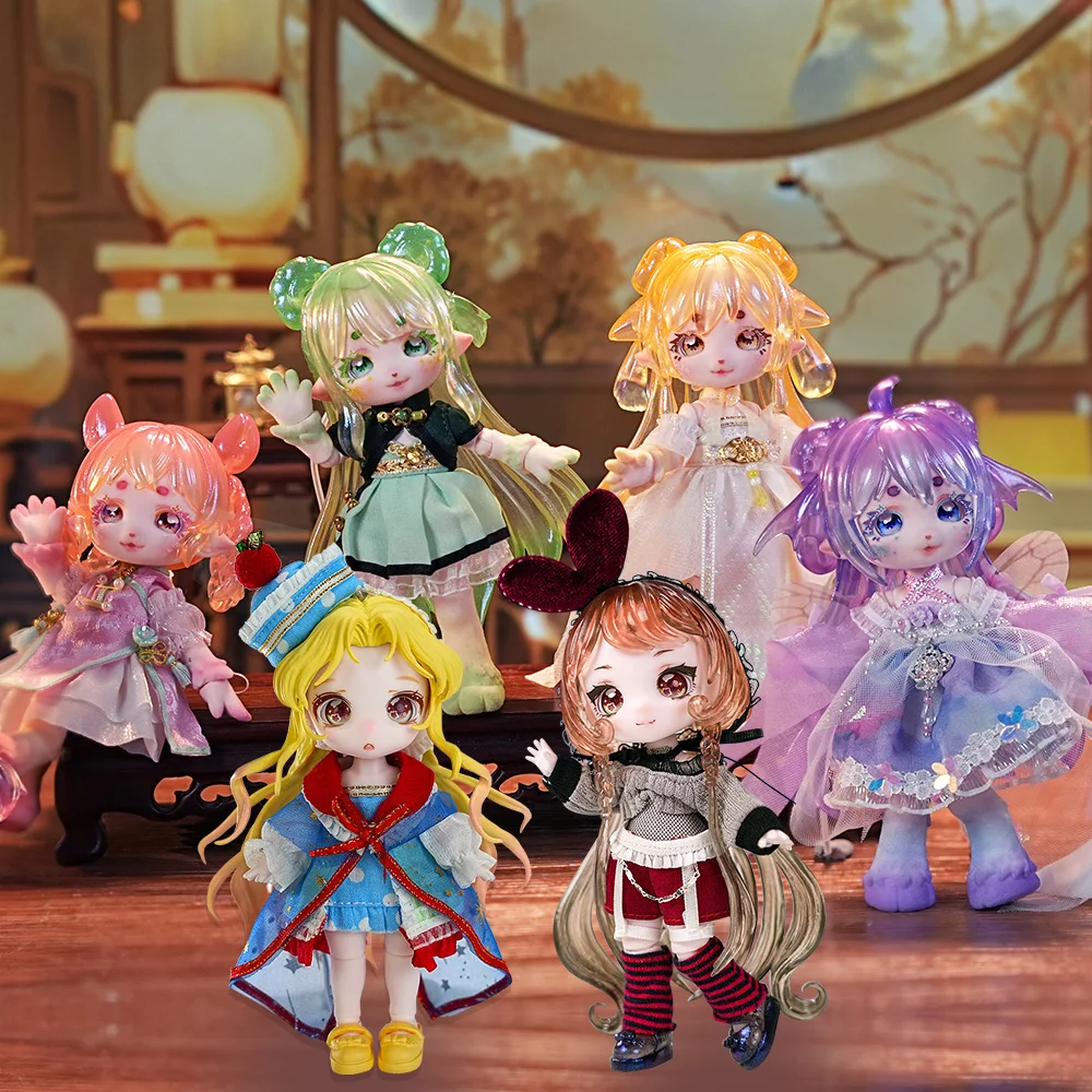 

Кукла Maytree слепая коробка 1/8 BJD 14 см OB11, коллекционная милая игрушка в стиле животных, кавайные фигурки, подарок на день рождения для детей