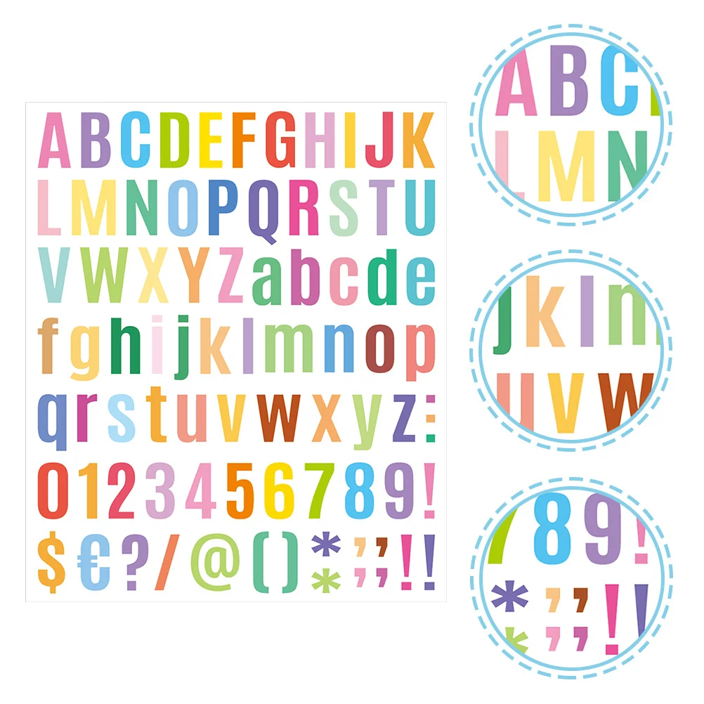 

Colorful Alphabet Stickers Letter Number Labels For Scrapbooking Gift Boxes Vinyl Decals Folder Labels