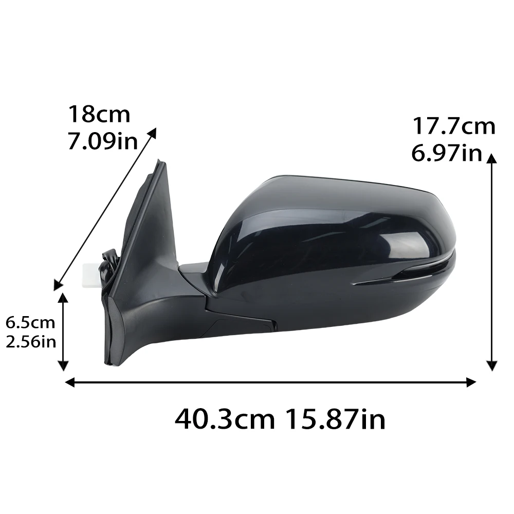 9 Wires Side Mirror Assembly For Honda CRV 2017 2018 2019-2022 US Version Black Manual Folding Rearview Mirror Car Accessories