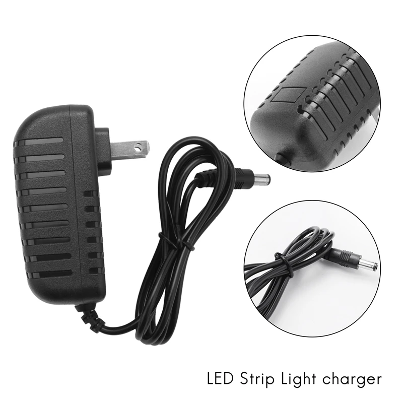 5050 3528 LED 스트립 조명용 전원 공급 장치 어댑터 변압기, AC/DC, 12V, 2A, 24W, US 플러그
