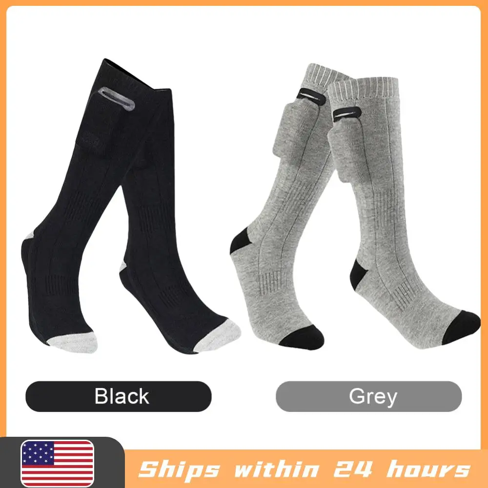 

Зимние носки с подогревом для мужчин и женщин, термоизолированные носки с электрическим подогревом, грелки для ног для занятий спортом на открытом воздухе, без батареек