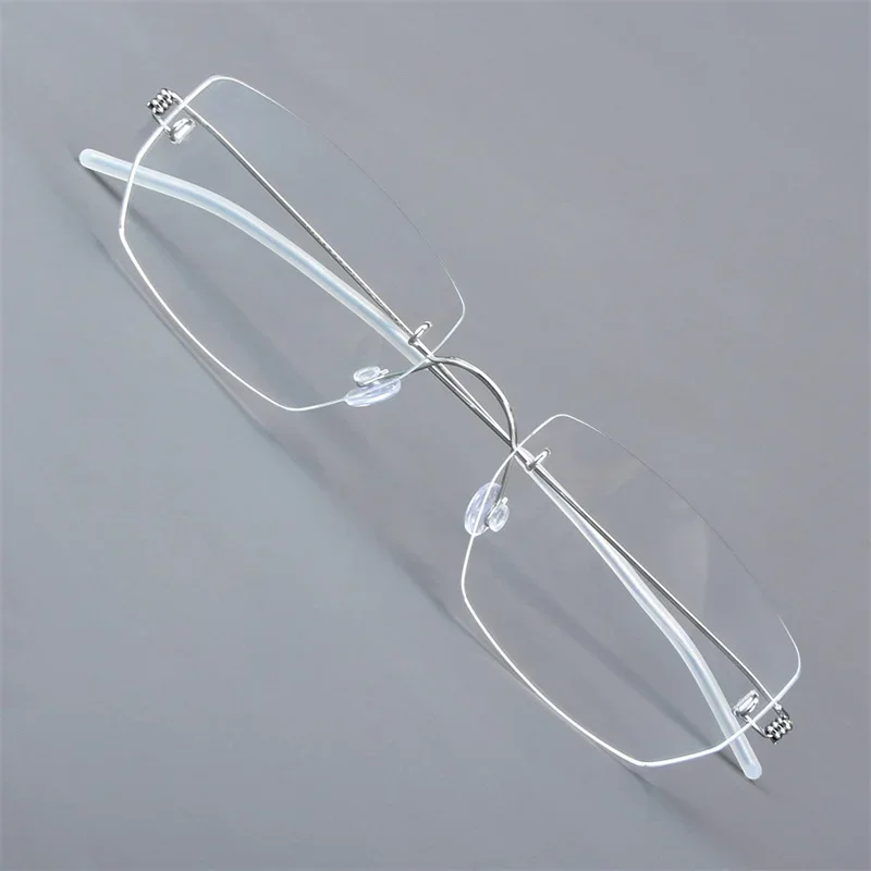 الدنمارك مربع بدون إطار النظارات الرجال النساء لا حافة النظارات الطبية الإطار بدون مسامير خفيفة بدون شفة النظارات البصرية #3