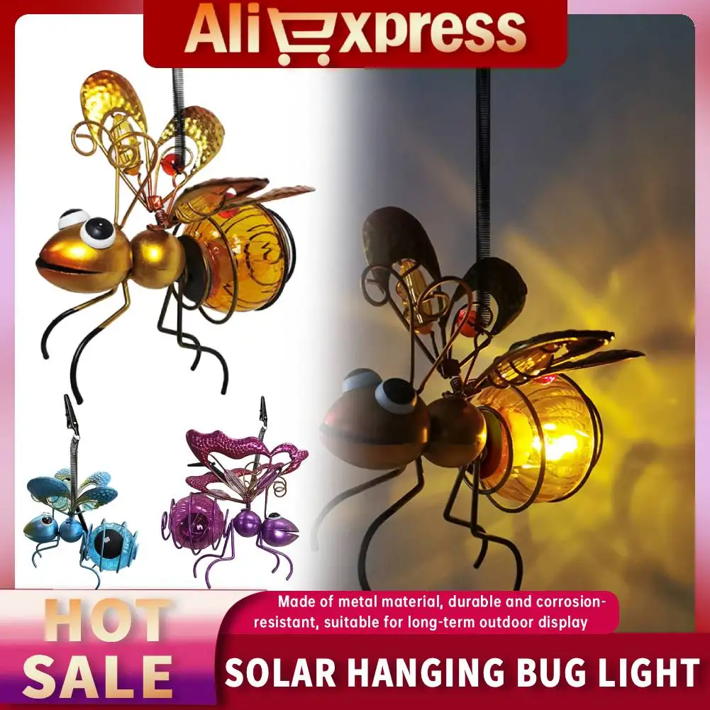 

﻿ Солнечная светодиодная статуэтка-насекомое: металлический светильник-муха с LED-подсветкой для сада, балкона, веранды и борьбы с вредителями