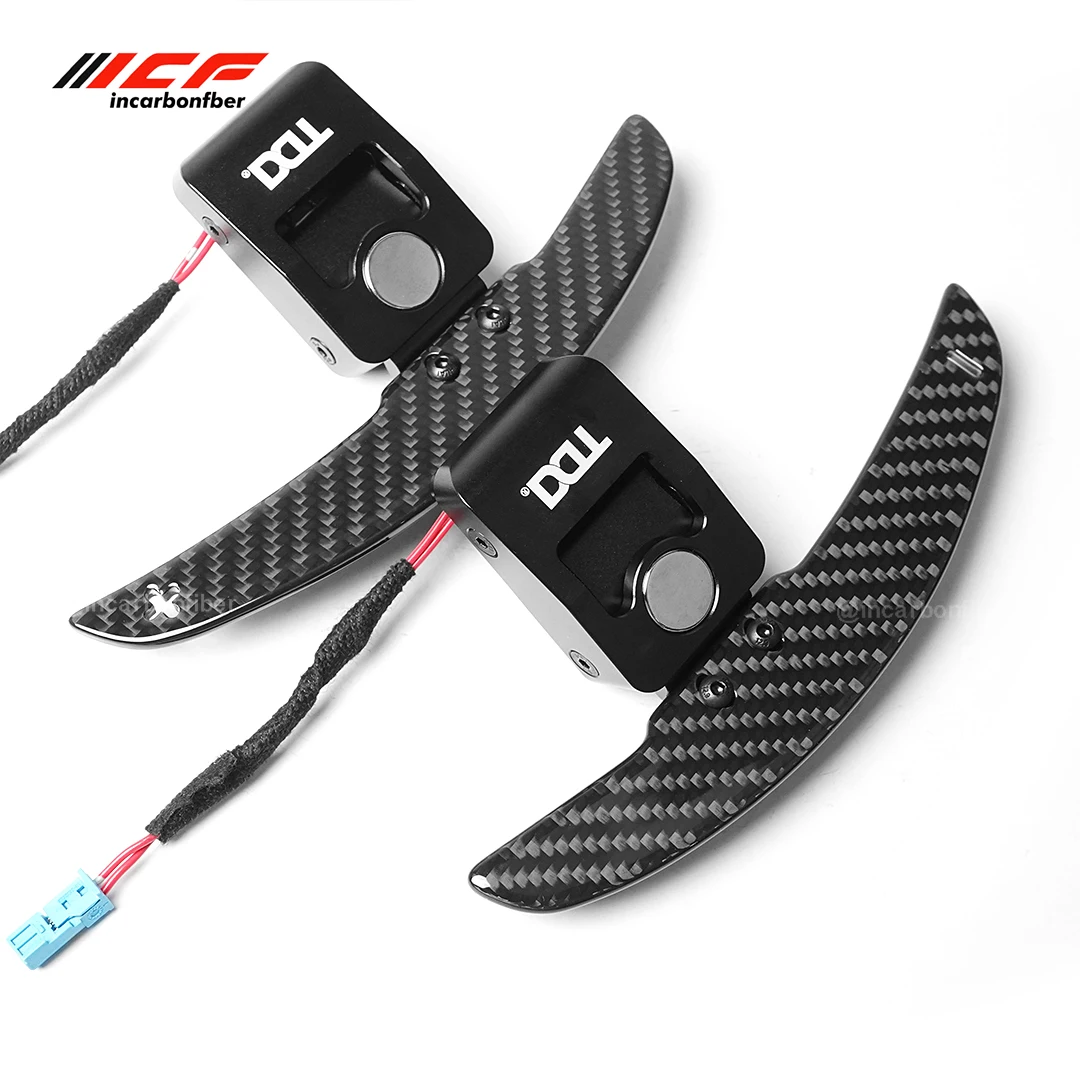 ICF لامعة ألياف الكربون المغناطيسي مجداف شيفتر لسيارات BMW 1-4 سلسلة g20 g30 g80 f20 f21 f30 f22 f80 عجلة القيادة التحول مجداف