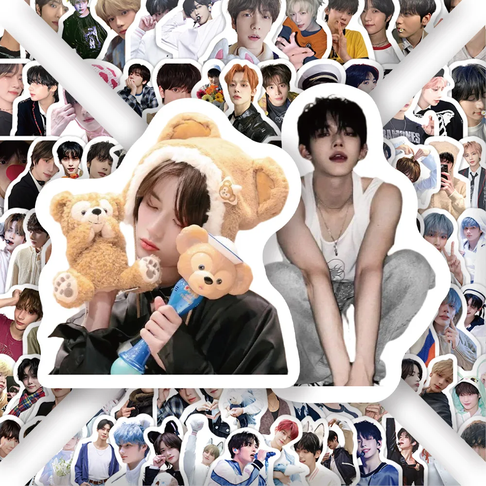 100 Uds K-POP top TOMORROW X TOGETHER pegatinas de grafiti de dibujos animados decoración transfronteriza, tazas de agua, fundas de teléfono, calcomanías de equipaje
