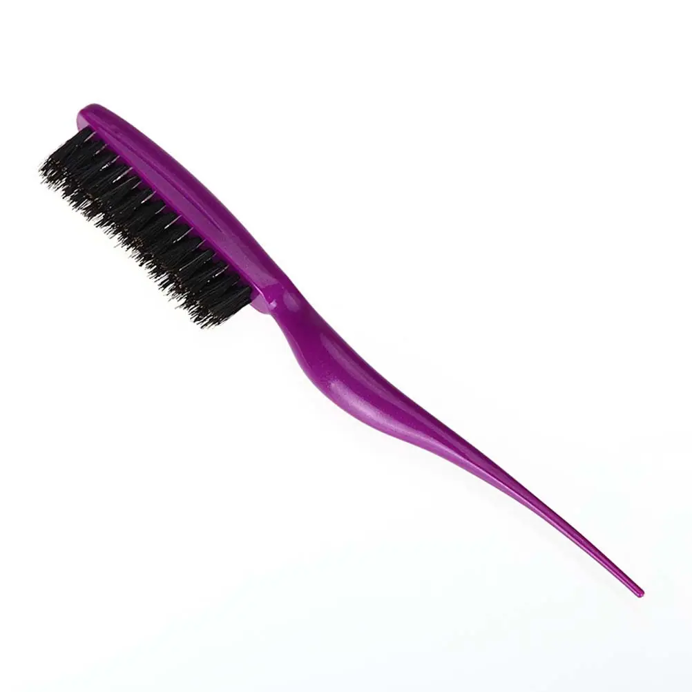 

3Pcs Pig Bristle Hairbrush with Thin Long Handle for Scalp Stimulation Blood Home Salon Use Bristles Hair Comb