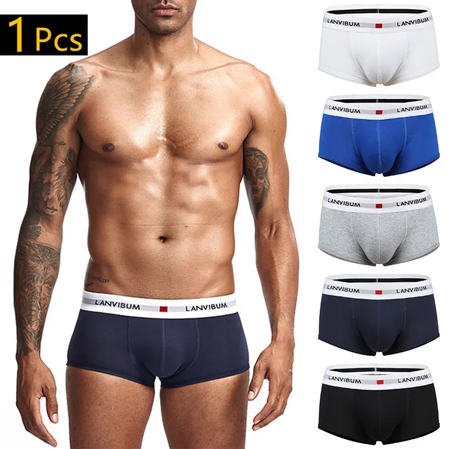 Lanvibum neu in Herren unterwäsche Herren unterwäsche Jugend u angehoben niedrige Taille Baumwolle Viereck hose einfarbig große Herren Shorts