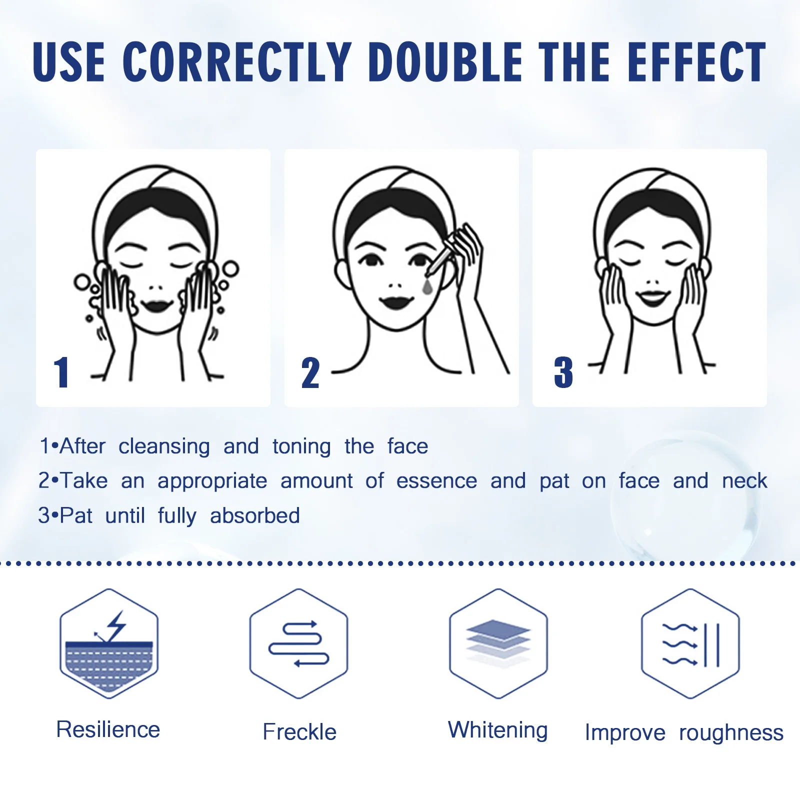 Nicotinamide Essence Wrinkle Removal Correct Mel-asma Remove Dark Sp-ot Fade Pig-mentation Lighten Whi-tening Frec-kle Serum