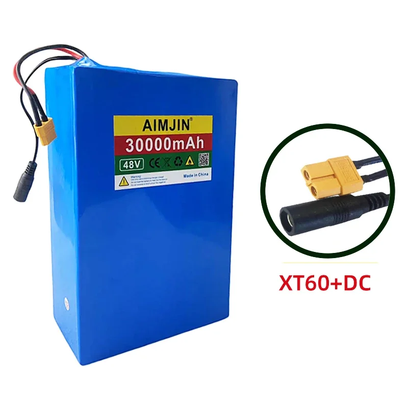 

48V 30000mAh 18650.00 13S8P Lithium Battery Pack 1000W Battery Built in 50A BMS