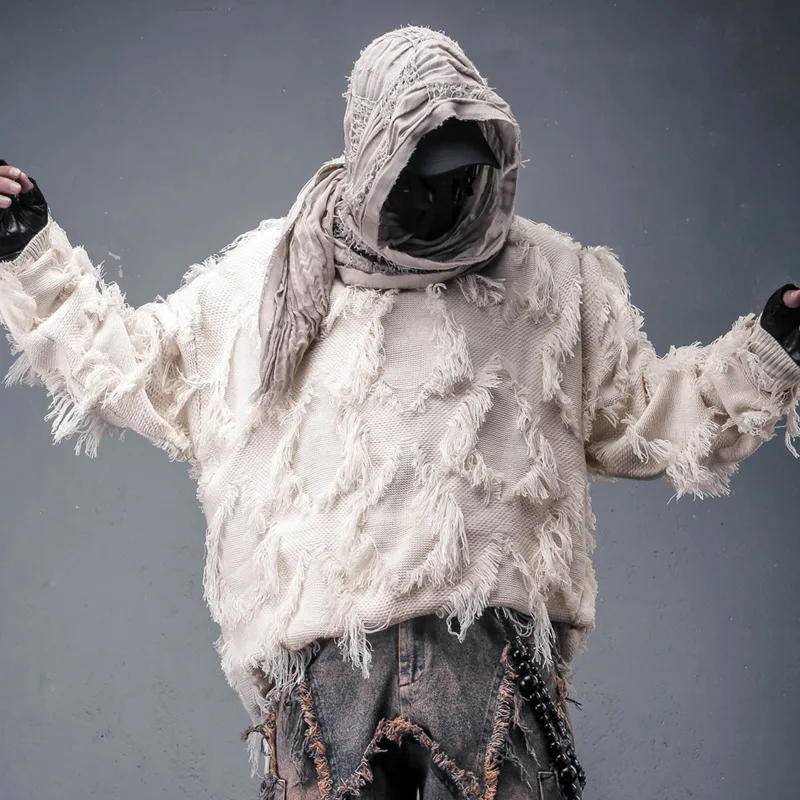 HKSH Autunno Inverno Nuovo Uomo Waste Land Style Moda Nappa Jacquard Design Maglione lavorato a maglia Trendy Nicchia Casual Pullover HK13383