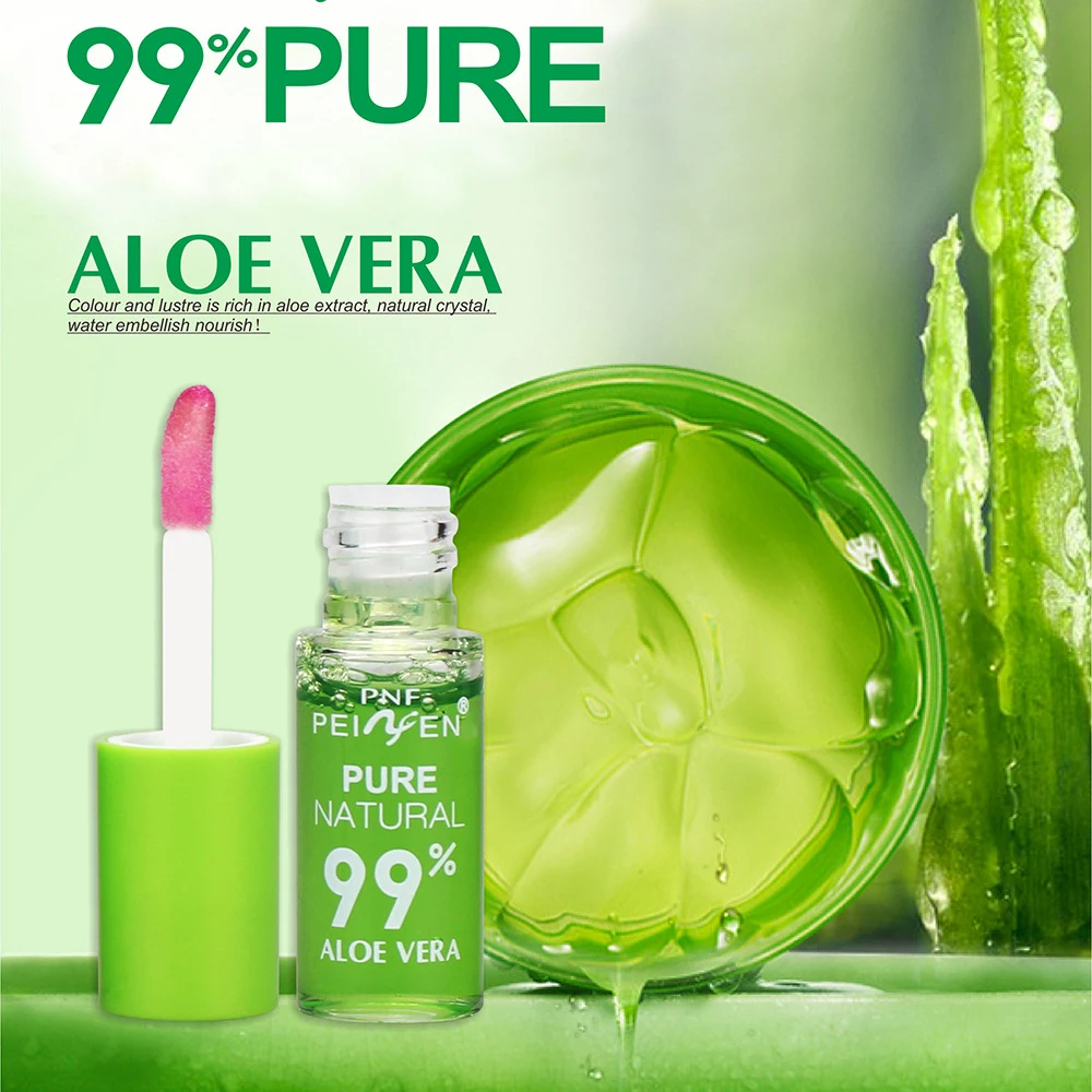 Natural aloe batom batom matiz longa duração à prova dnouriágua hidratante nutrir cor brilho labial cor mutável lábios carrapato bálsamo labial