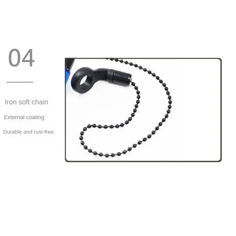 1 قطعة إنذار الصيد مقلاع الصلب سلسلة الصلب الألومنيوم مجموعة مقلاع الكارب الصيد مؤشر 4 اللون دغة إنذار أدوات الصيد