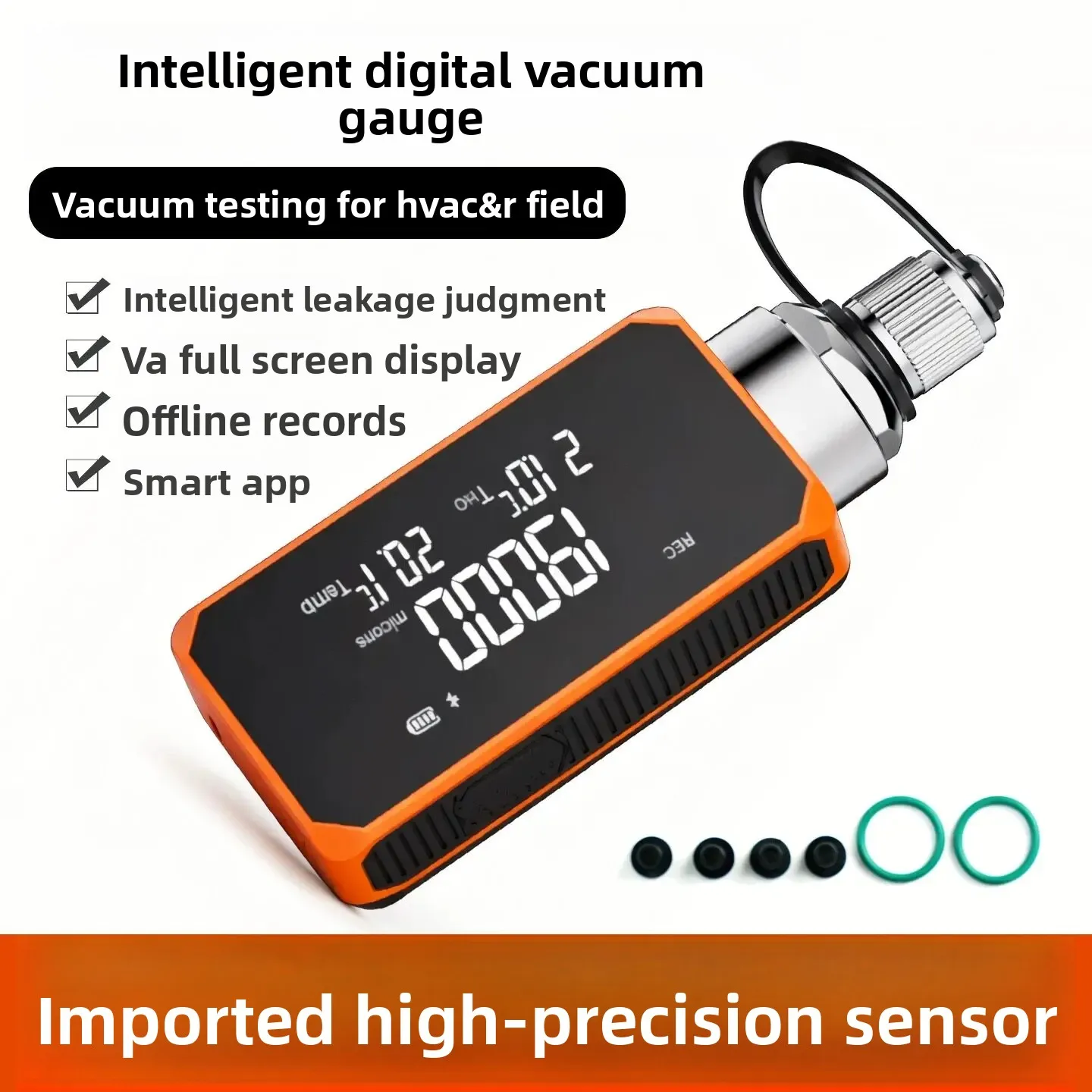Mini Wireless Digital Vacuum Gauge APP High Precision Pressure Meter for Negative/Absolute