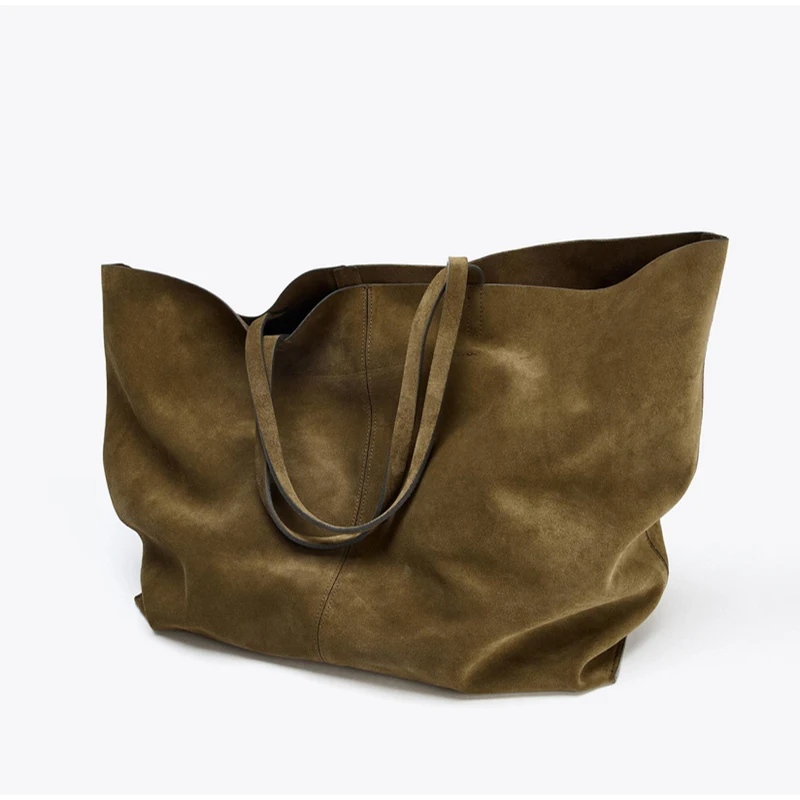 Tas Selempang Bowling Musim Gugur Musim Dingin Serbaguna Untuk Wanita, Model Kotak Horizontal Kulit Sapi Vintage, Tas Tangan Mewah Kapasitas Besar