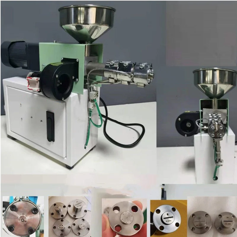 SJ15 Single Screw Extruder Desktop Plastic Injection Molding Machine Polymer Plastic PP ABS PLA PE PC Extrusion Small Extruder